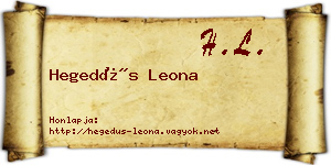 Hegedűs Leona névjegykártya