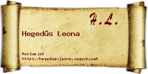 Hegedűs Leona névjegykártya